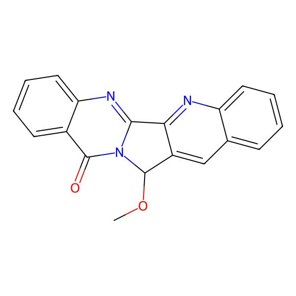 2D Structure of (12R)-12-methoxy-3,11,21-triazapentacyclo[11.8.0.02,11.04,9.015,20]henicosa-1(21),2,4,6,8,13,15,17,19-nonaen-10-one