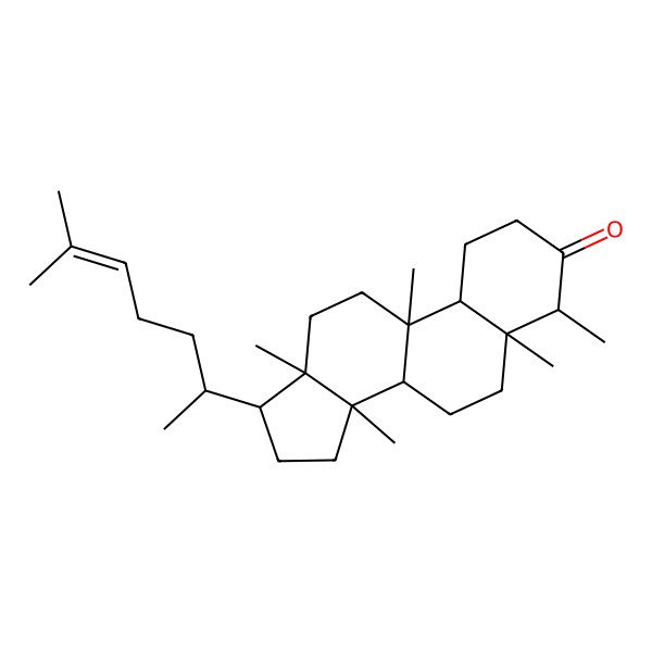 2D Structure of 4,5,9,13,14-Pentamethyl-17-(6-methylhept-5-en-2-yl)-1,2,4,6,7,8,10,11,12,15,16,17-dodecahydrocyclopenta[a]phenanthren-3-one