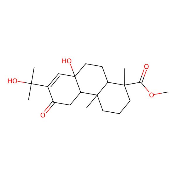 2D Structure of methyl (1S,4aS,4bR,8aS)-8a-hydroxy-7-(2-hydroxypropan-2-yl)-1,4a-dimethyl-6-oxo-2,3,4,4b,5,9,10,10a-octahydrophenanthrene-1-carboxylate