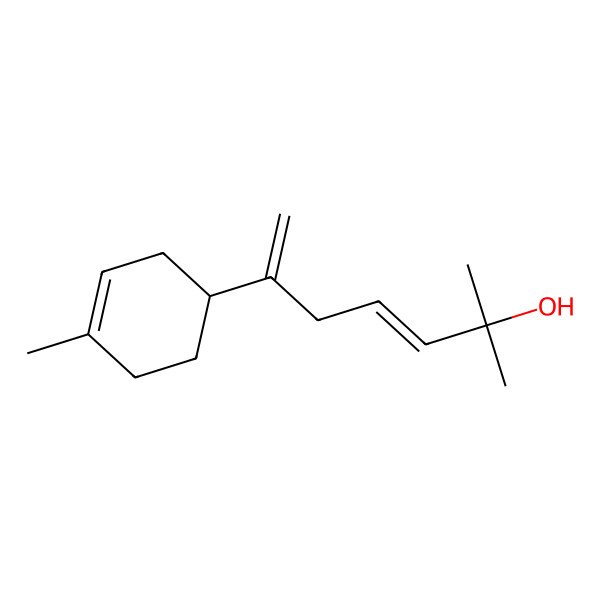 2D Structure of (3E)-2-methyl-6-[(1R)-4-methylcyclohex-3-en-1-yl]hepta-3,6-dien-2-ol