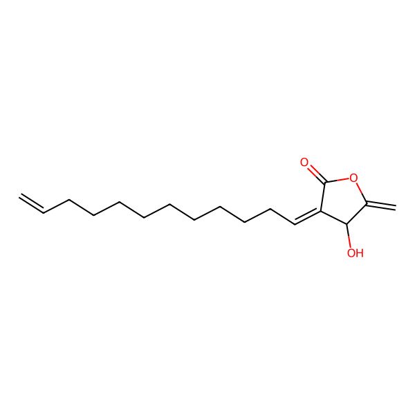 2D Structure of (3E)-3-dodec-11-enylidene-4-hydroxy-5-methylideneoxolan-2-one