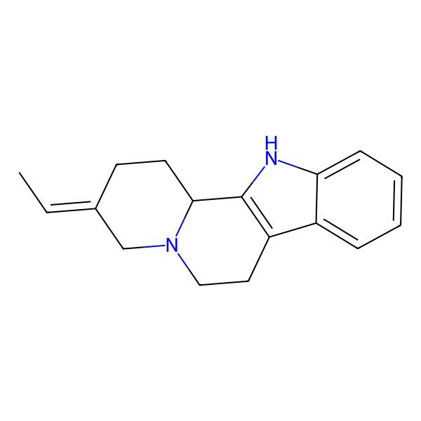 2D Structure of (3E)-3-ethylidene-2,4,6,7,12,12b-hexahydro-1H-indolo[2,3-a]quinolizine