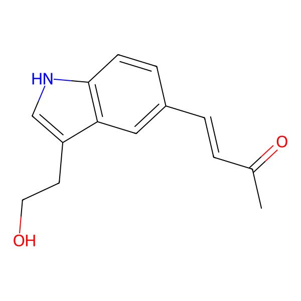 2D Structure of (3E)-4-[3-(2-hydroxyethyl)-1H-indol-5-yl]but-3-en-2-one