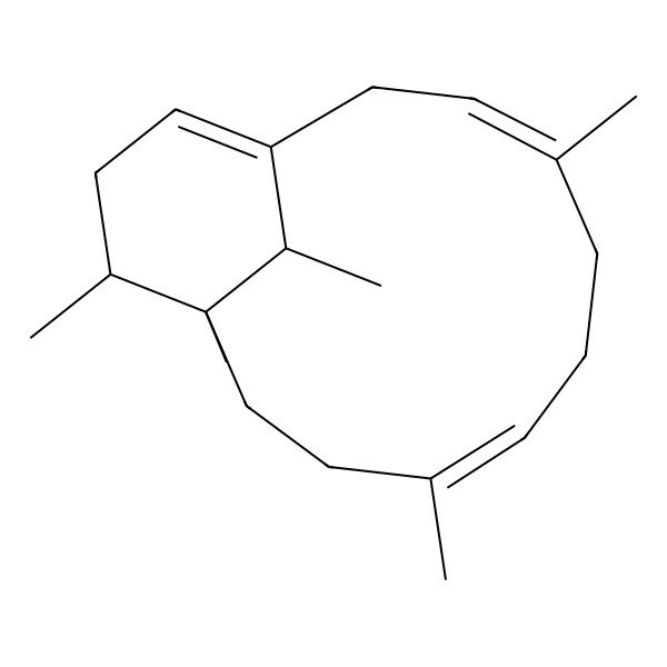 2D Structure of (3E,11R,12S,15R)-4,8,11,12,15-pentamethylbicyclo[9.3.1]pentadeca-1(14),3,7-triene