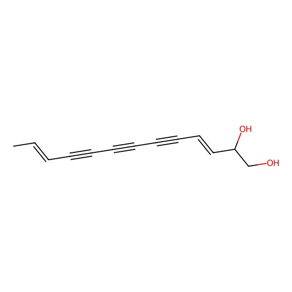 2D Structure of (3E,11Z)-trideca-3,11-dien-5,7,9-triyne-1,2-diol 2D Structure of (3E,11Z)-trideca-3,11-dien-5,7,9-triyne-1,2-diol