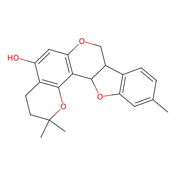 2D Structure of 6,19,19-Trimethyl-3,12,20-trioxapentacyclo[11.8.0.02,10.04,9.016,21]henicosa-1(13),4(9),5,7,14,16(21)-hexaen-15-ol