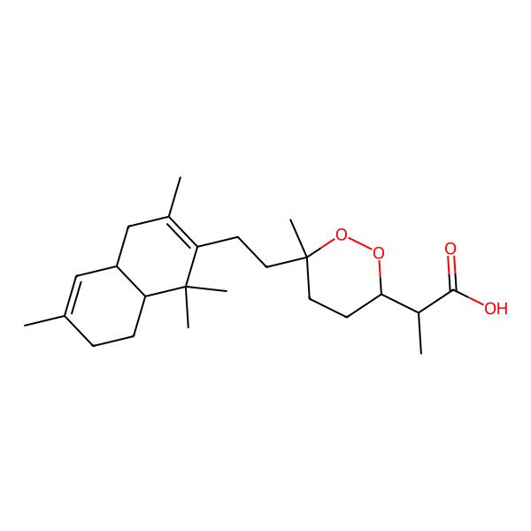 2D Structure of 2-[6-methyl-6-[2-(1,1,3,6-tetramethyl-4a,7,8,8a-tetrahydro-4H-naphthalen-2-yl)ethyl]dioxan-3-yl]propanoic acid