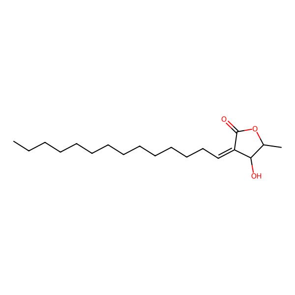 2D Structure of (3E,4S,5R)-4-hydroxy-5-methyl-3-tetradecylideneoxolan-2-one