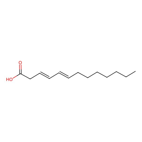 2D Structure of 3E,5E-tridecadienoic acid