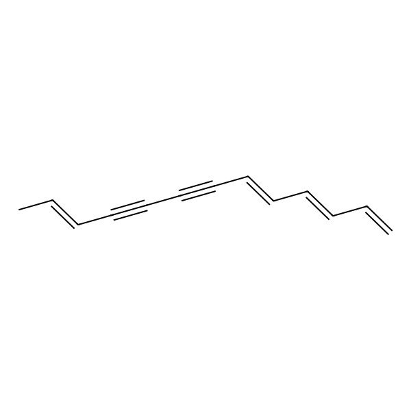 2D Structure of (3E,5E,11E)-trideca-1,3,5,11-tetraen-7,9-diyne