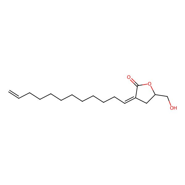 2D Structure of (3E,5R)-3-dodec-11-enylidene-5-(hydroxymethyl)oxolan-2-one