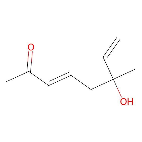 2D Structure of (3E,6S)-6-hydroxy-6-methylocta-3,7-dien-2-one