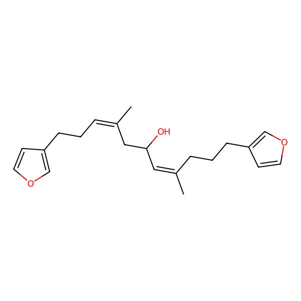 2D Structure of (3E,6S,7E)-1,11-bis(furan-3-yl)-4,8-dimethylundeca-3,7-dien-6-ol