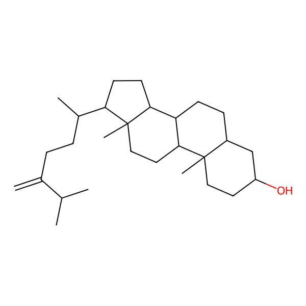 2D Structure of (3S,5S,8S,9S,10S,13R,14R,17R)-10,13-dimethyl-17-[(2R)-6-methyl-5-methylideneheptan-2-yl]-2,3,4,5,6,7,8,9,11,12,14,15,16,17-tetradecahydro-1H-cyclopenta[a]phenanthren-3-ol