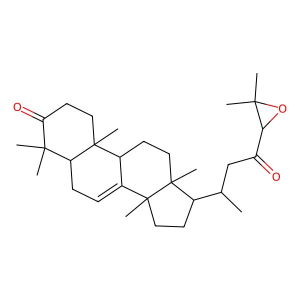2D Structure of 17-[4-(3,3-Dimethyloxiran-2-yl)-4-oxobutan-2-yl]-4,4,10,13,14-pentamethyl-1,2,5,6,9,11,12,15,16,17-decahydrocyclopenta[a]phenanthren-3-one