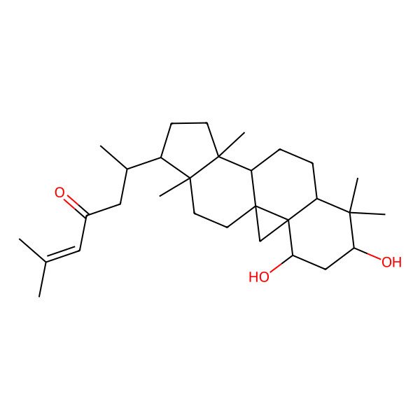 2D Structure of 6-(4,6-Dihydroxy-7,7,12,16-tetramethyl-15-pentacyclo[9.7.0.01,3.03,8.012,16]octadecanyl)-2-methylhept-2-en-4-one