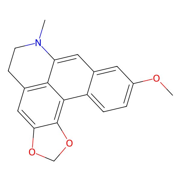 2D Structure of 16-Methoxy-11-methyl-3,5-dioxa-11-azapentacyclo[10.7.1.02,6.08,20.014,19]icosa-1(19),2(6),7,12(20),13,15,17-heptaene