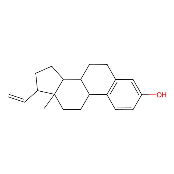 2D Structure of (8S,9S,13R,14S,17R)-17-ethenyl-13-methyl-6,7,8,9,11,12,14,15,16,17-decahydrocyclopenta[a]phenanthren-3-ol