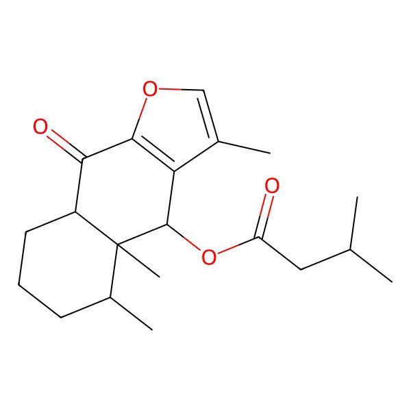 2D Structure of [(4S,4aR,5S,8aR)-3,4a,5-trimethyl-9-oxo-4,5,6,7,8,8a-hexahydrobenzo[f][1]benzofuran-4-yl] 3-methylbutanoate