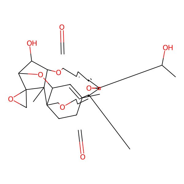 2D Structure of (1R,3R,8R,17R,24S,25S,26S,27R)-27-hydroxy-17-[(1S)-1-hydroxyethyl]-5,13,25-trimethylspiro[2,10,16,23-tetraoxatetracyclo[22.2.1.03,8.08,25]heptacosa-4,12,18,20-tetraene-26,2'-oxirane]-11,22-dione