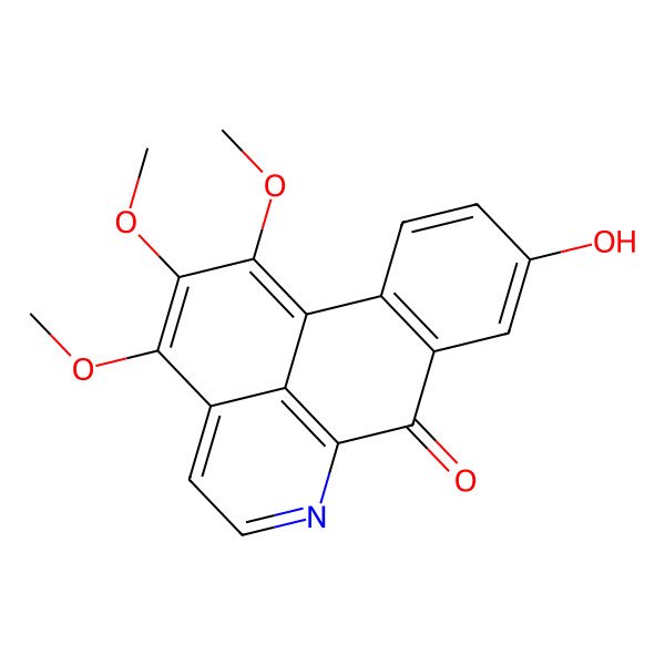 2D Structure of 5-Hydroxy-14,15,16-trimethoxy-10-azatetracyclo[7.7.1.02,7.013,17]heptadeca-1(16),2(7),3,5,9,11,13(17),14-octaen-8-one