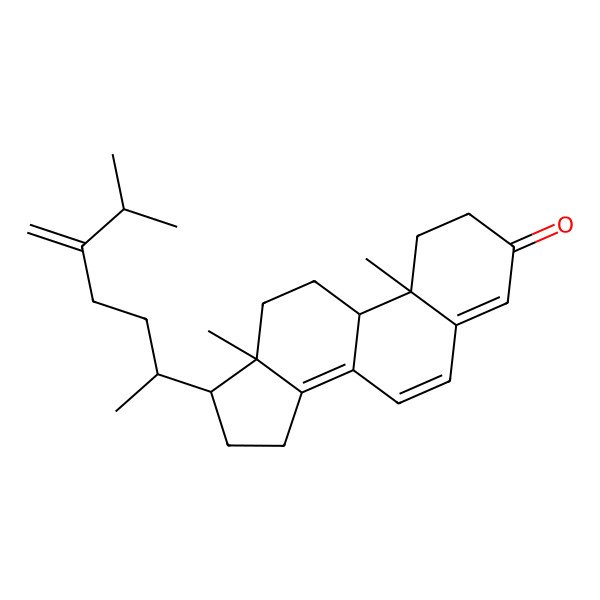 2D Structure of 10,13-Dimethyl-17-(6-methyl-5-methylideneheptan-2-yl)-1,2,9,11,12,15,16,17-octahydrocyclopenta[a]phenanthren-3-one