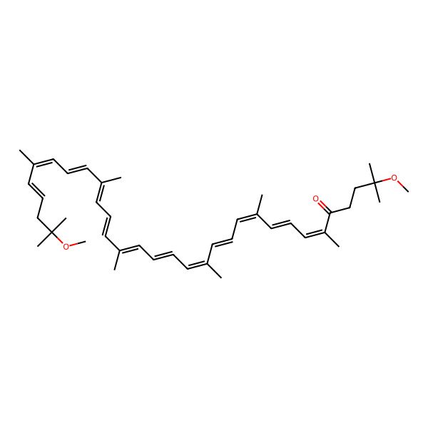 2D Structure of 2,31-Dimethoxy-2,6,10,14,19,23,27,31-octamethyldotriaconta-6,8,10,12,14,16,18,20,22,24,26,28-dodecaen-5-one