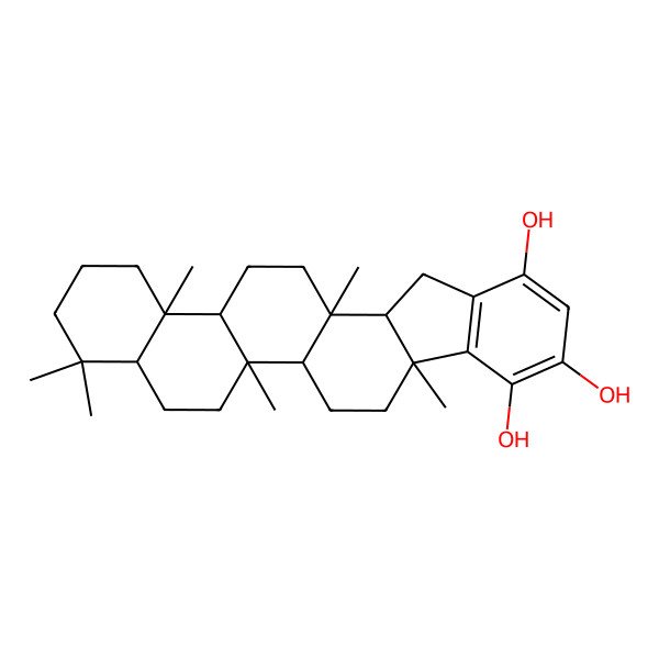 2D Structure of (1S,2R,5S,10S,11R,14S)-2,6,6,10,14,23-hexamethylhexacyclo[12.11.0.02,11.05,10.015,23.017,22]pentacosa-17(22),18,20-triene-18,20,21-triol