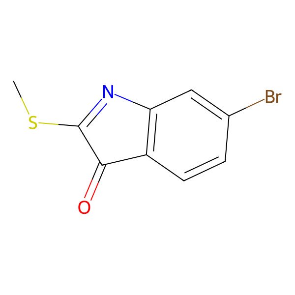 2D Structure of 3H-Indol-3-one, 6-bromo-2-(methylthio)-