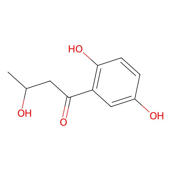 2D Structure of (3R)-1-(2,5-dihydroxyphenyl)-3-hydroxybutan-1-one