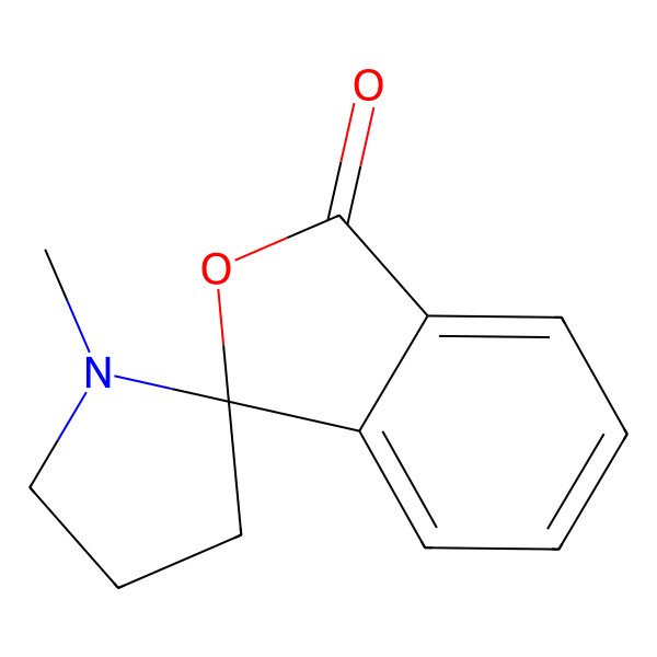 2D Structure of (3R)-1'-methylspiro[2-benzofuran-3,2'-pyrrolidine]-1-one