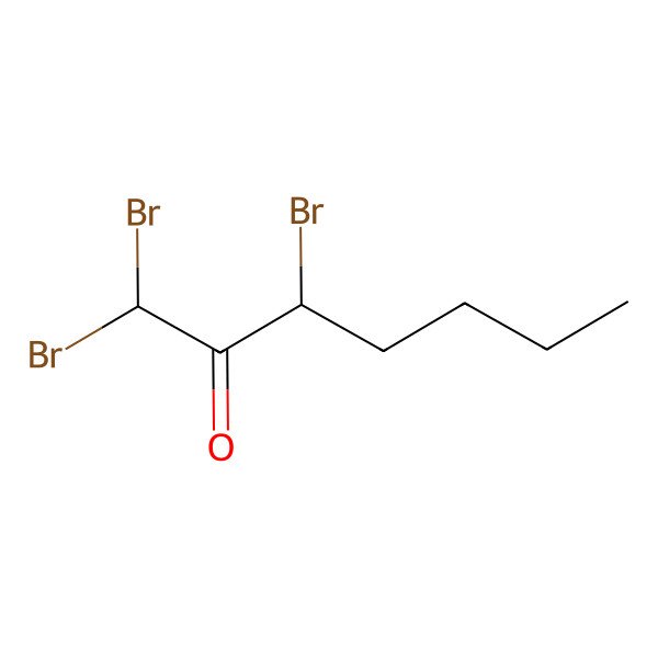 2D Structure of (3R)-1,1,3-tribromoheptan-2-one
