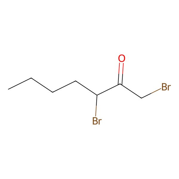 2D Structure of (3R)-1,3-dibromoheptan-2-one