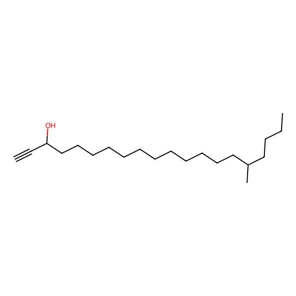 2D Structure of (3R)-16-methylicos-1-yn-3-ol