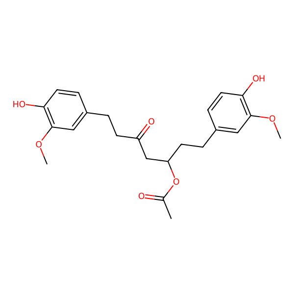 2D Structure of [(3R)-1,7-bis(4-hydroxy-3-methoxyphenyl)-5-oxoheptan-3-yl] acetate