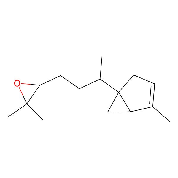 2D Structure of (3R)-2,2-dimethyl-3-[(3S)-3-[(5S)-4-methyl-1-bicyclo[3.1.0]hex-3-enyl]butyl]oxirane
