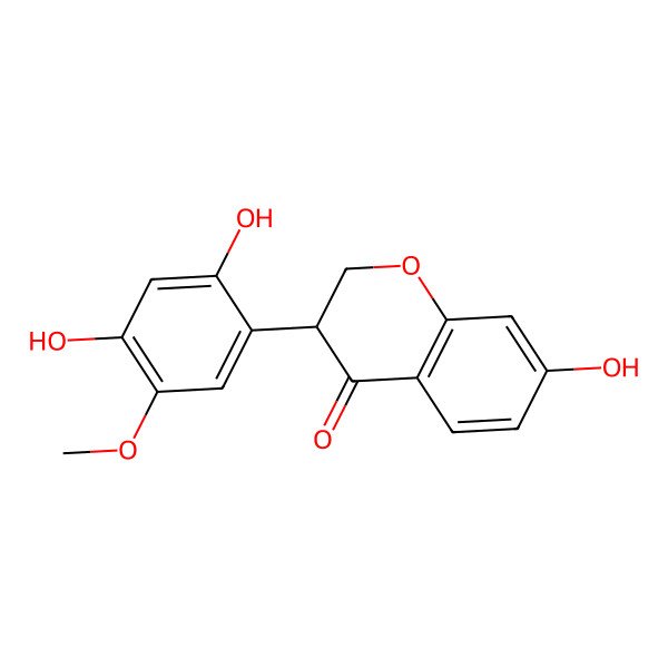 2D Structure of (3R)-3-(2,4-dihydroxy-5-methoxyphenyl)-7-hydroxy-2,3-dihydrochromen-4-one