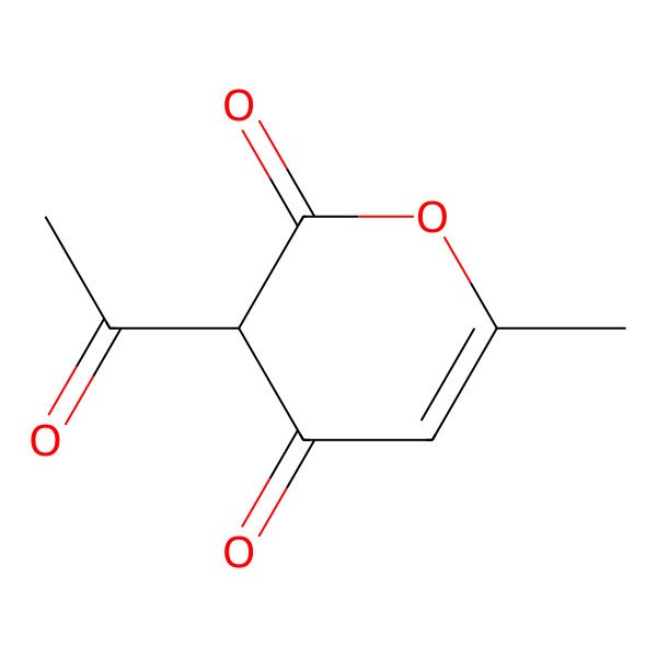 2D Structure of (3R)-3-acetyl-6-methylpyran-2,4-dione 2D Structure of (3R)-3-acetyl-6-methylpyran-2,4-dione