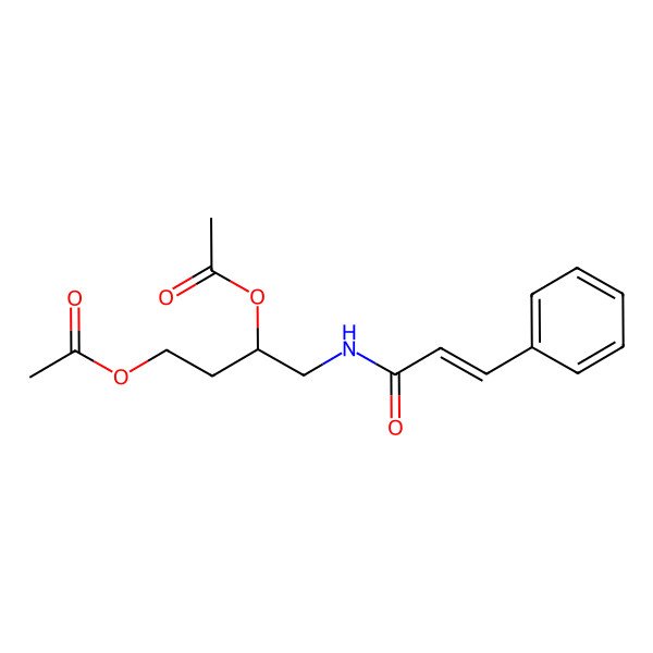 2D Structure of [(3R)-3-acetyloxy-4-[[(E)-3-phenylprop-2-enoyl]amino]butyl] acetate