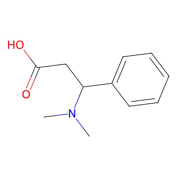 2D Structure of (3R)-3-(dimethylamino)-3-phenylpropanoic acid 2D Structure of (3R)-3-(dimethylamino)-3-phenylpropanoic acid