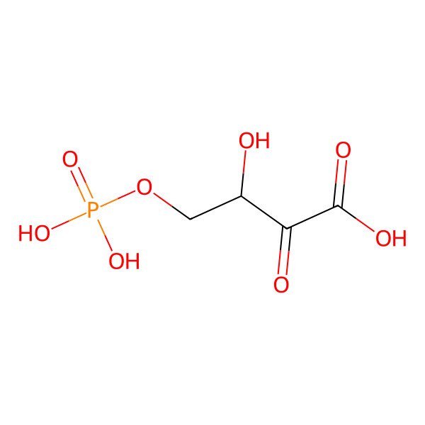 2D Structure of (3R)-3-Hydroxy-2-oxo-4-phosphonooxybutanoate