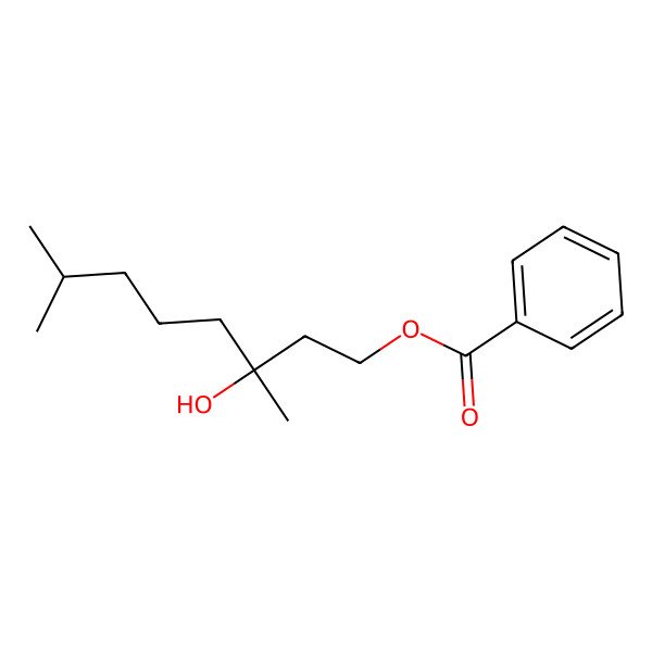2D Structure of [(3R)-3-hydroxy-3,7-dimethyloctyl] benzoate