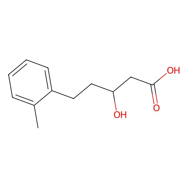 2D Structure of (3R)-3-hydroxy-5-(2-methylphenyl)pentanoic acid