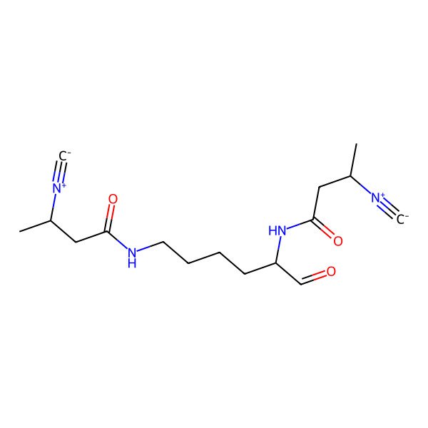 2D Structure of (3R)-3-isocyano-N-[(5S)-5-[[(3R)-3-isocyanobutanoyl]amino]-6-oxohexyl]butanamide