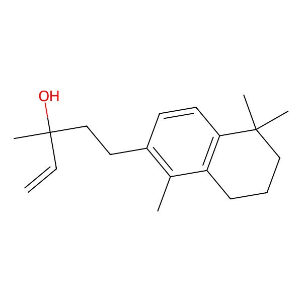 2D Structure of (3R)-3-methyl-5-(1,5,5-trimethyl-7,8-dihydro-6H-naphthalen-2-yl)pent-1-en-3-ol