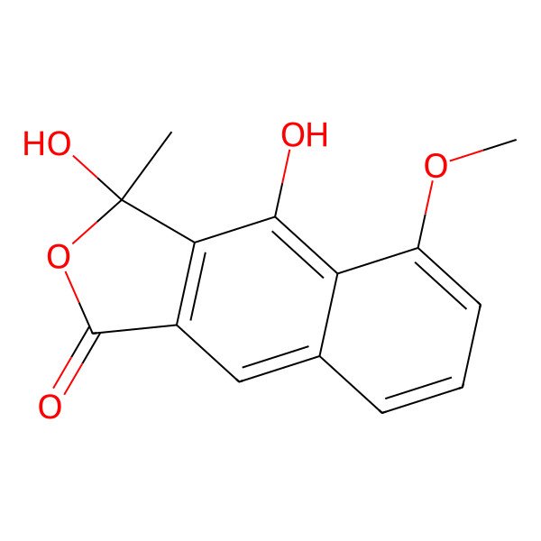 2D Structure of (3R)-3,4-dihydroxy-5-methoxy-3-methylbenzo[f][2]benzofuran-1-one