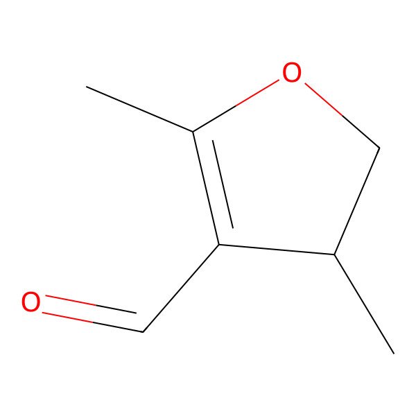 2D Structure of 3,5-Dimethyl-2,3-dihydrouran-4-carbaldehyde