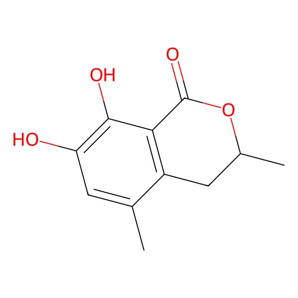 2D Structure of (3R)-7-hydroxy-5-methylmellein