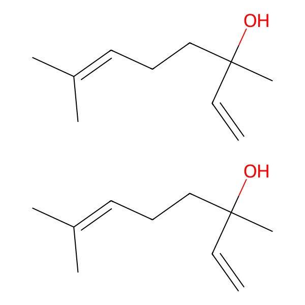 2D Structure of (3R)-3,7-dimethylocta-1,6-dien-3-ol;3,7-dimethylocta-1,6-dien-3-ol