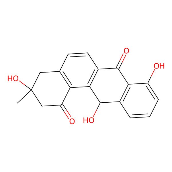 2D Structure of (3R)-3,8,12-trihydroxy-3-methyl-4,12-dihydro-2H-benzo[a]anthracene-1,7-dione